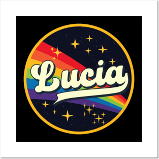 Lucia // Rainbow In Space Vintage Style Posters and Art